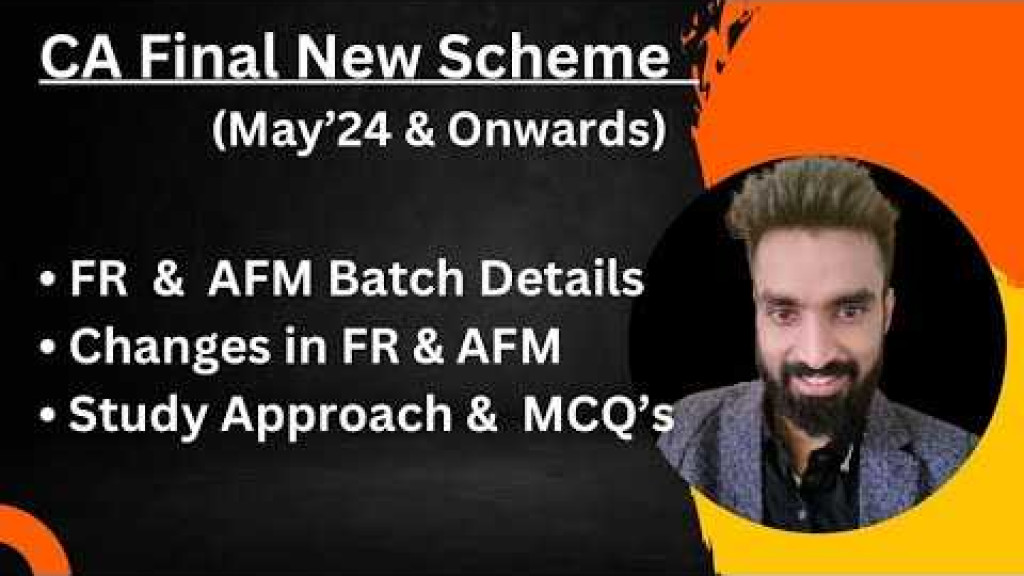 FR & AFM New Scheme Batch Details | Changes and MCQs | CA Final | Pratik Jagati